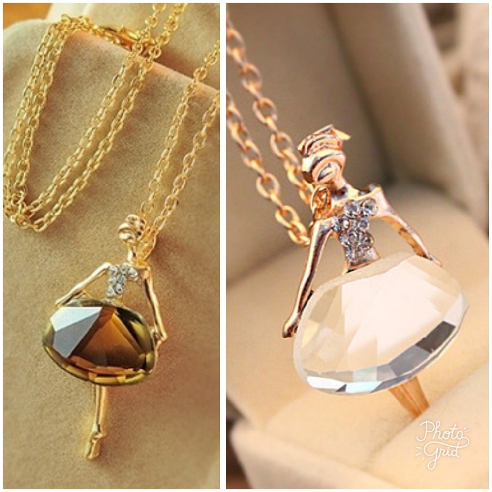 Ballerina Jewel Necklace Gold